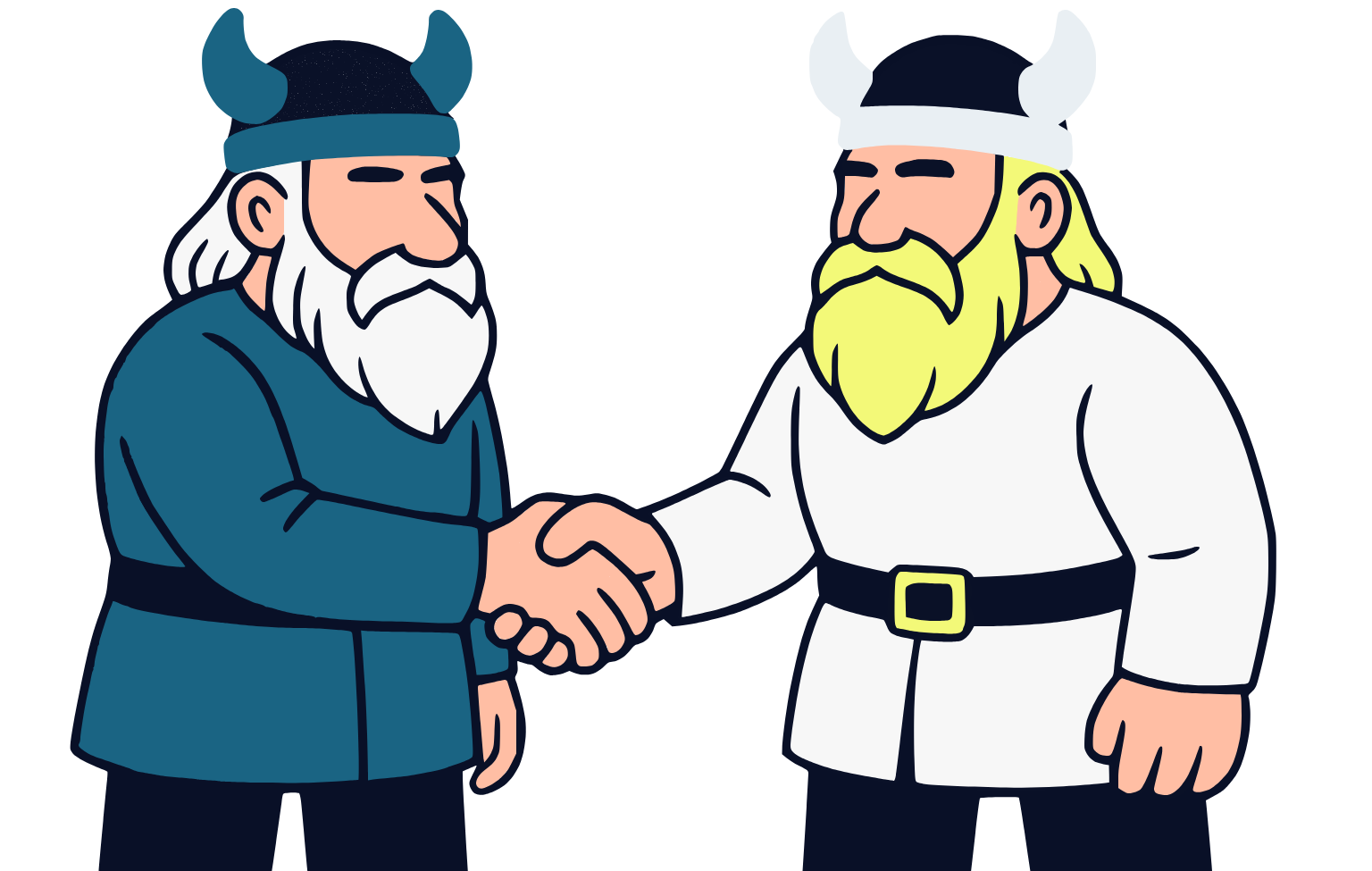 Vikings shaking hands